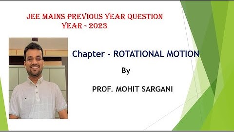 Rotational Motion  #JEE mains 2023 PYQs   #jee #chapterwise