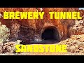 Exploring amazing brewery tunnel at Sandstone, Western Australia