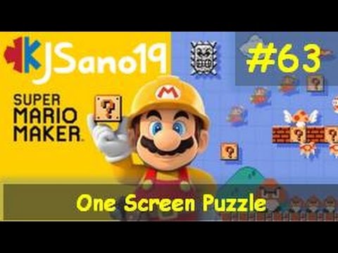 Super Mario Maker - One Screen Puzzle - 63 - Solution Reviews - YouTube
