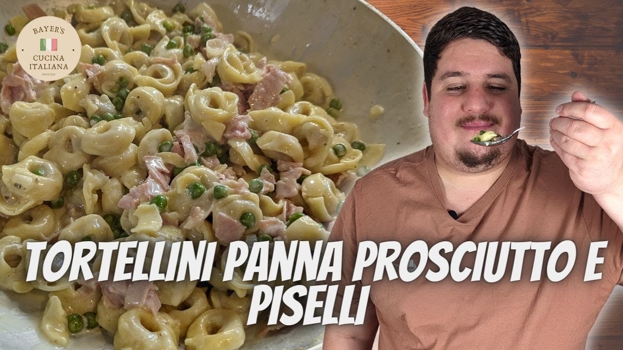 Tortellini Panna Prosciutto e Piselli | Tortellini in Schinken-Sahne Soße mit Erbsen