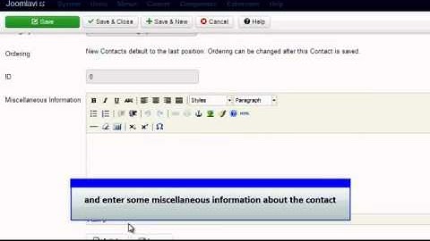 Joomla 3 0   Add a Contact Form x264