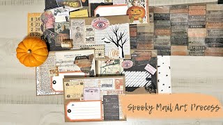 Spooky Mail Art Process | Halloween Themed Mail Art