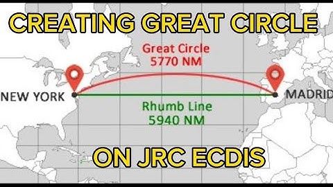 Creating great circle for the passage plan on JRC ECDIS