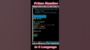 Prime Number program in C Language #code #shorts #clanguage #prime #primenumber