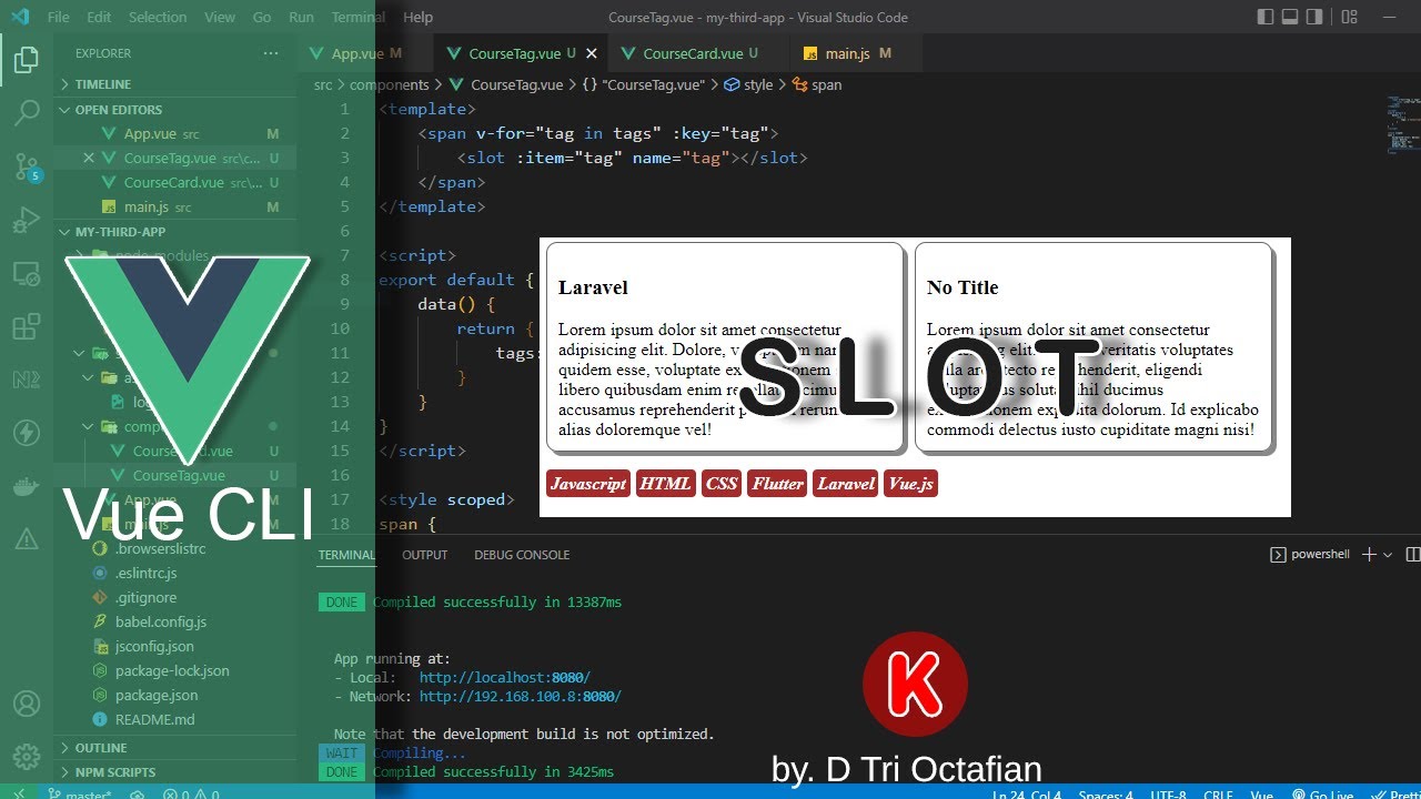 Pengenalan SLOT pada Vue CLI - YouTube