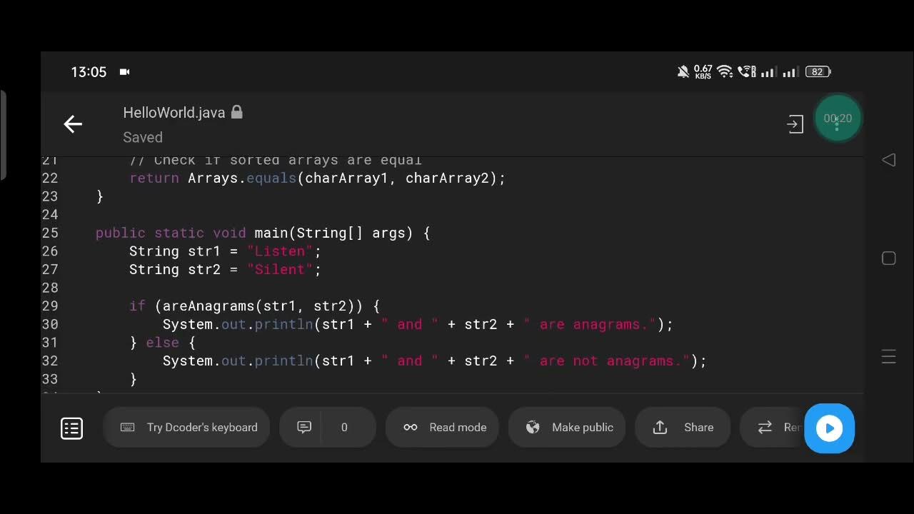 Java Interview Question: How to Check if Two Strings are Anagrams|Java ...
