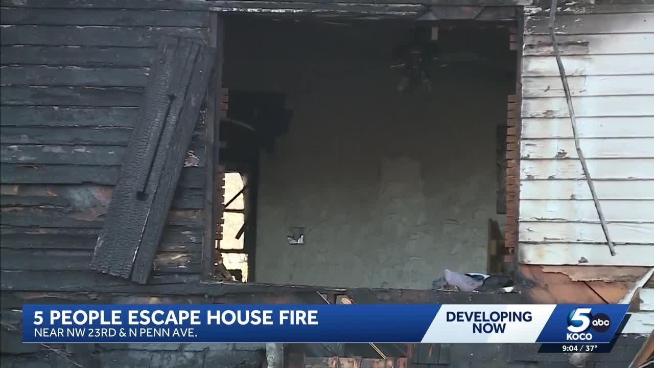 5 people escape to safety after fire breaks out at northwest Oklahoma ...