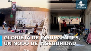 Inseguridad e inmundicia; la Glorieta de Insurgentes en el abandono