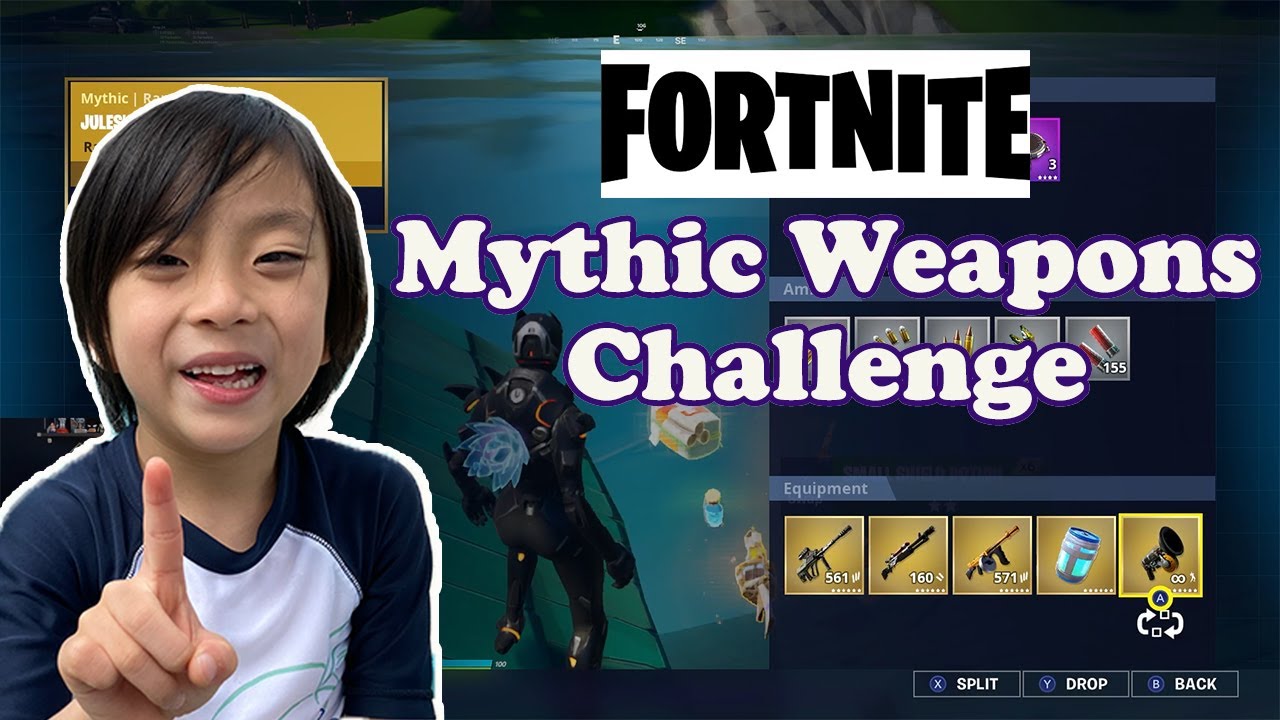 MYTHIC WEAPONS *ONLY* CHALLENGE in Fortnite Season 3! (not easy)