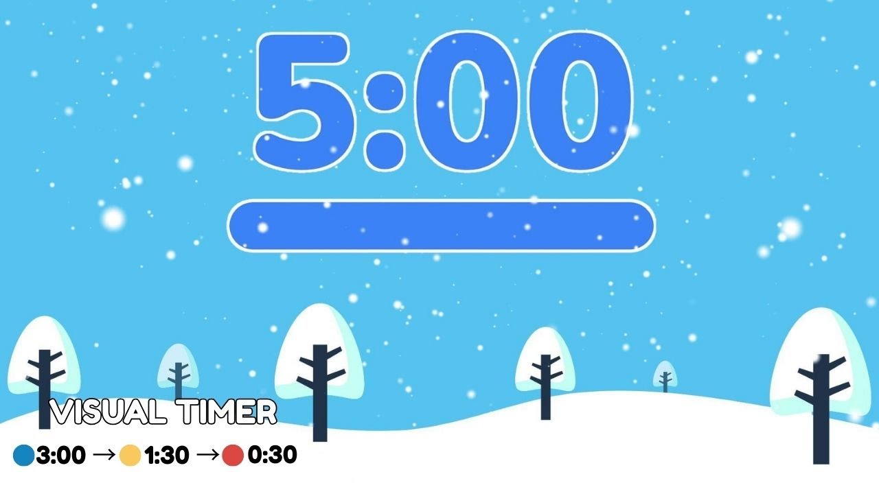 5 Minute Visual Timer with Relaxing Music for Classroom | Color ...