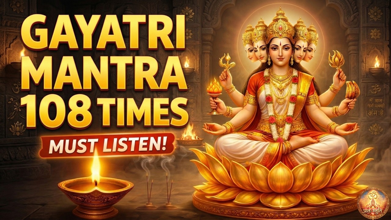 गायत्री मंत्र - 108 बार | Gayatri Mantra 108 Times | Most Powerful Mantra for Peace & Success 🪷