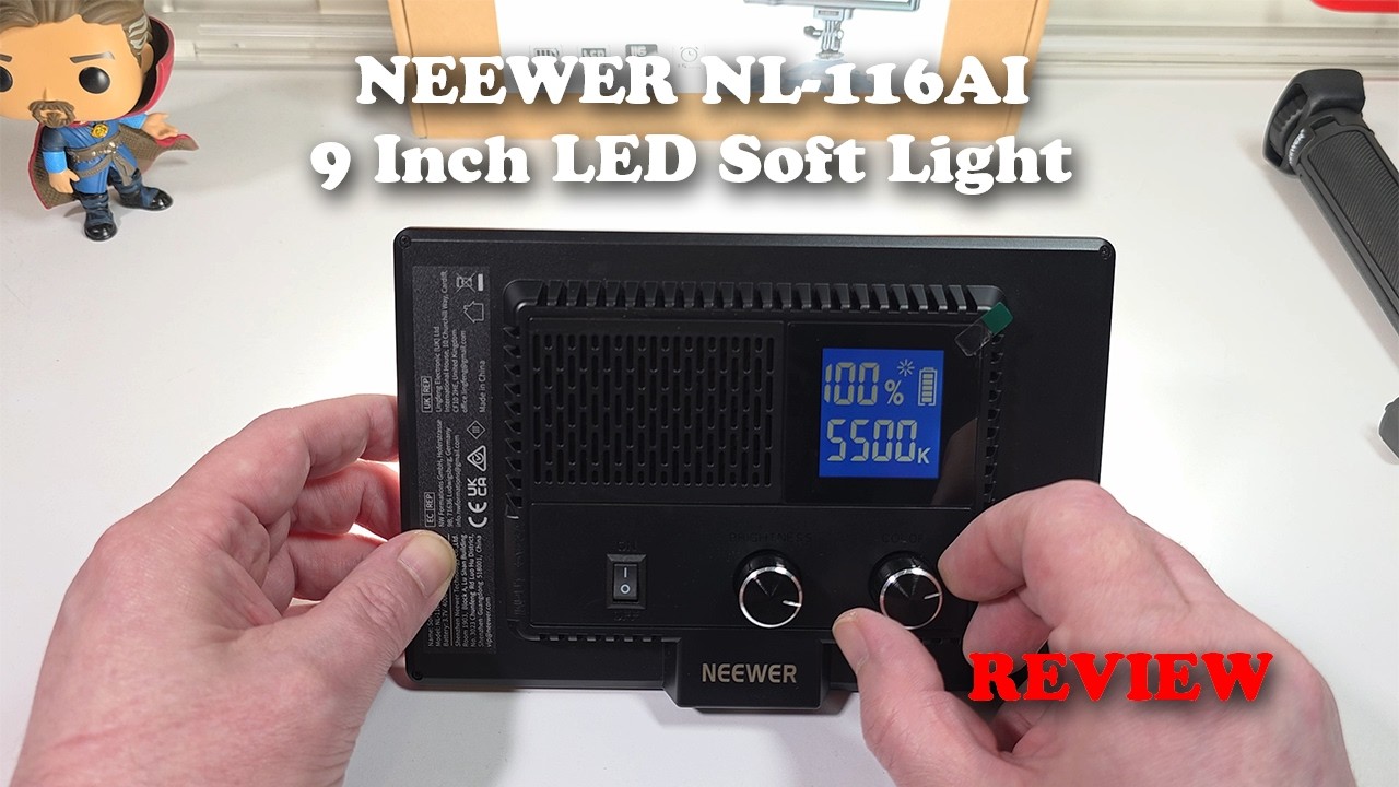 Panel LED NEEWER NL-116AI De 9" – 10W, CRI95+, 3200K-5600K, Batería 4000mAh, Trípode Mini Y Soporte Para Zapata, Ideal Para Streaming Y Estudio