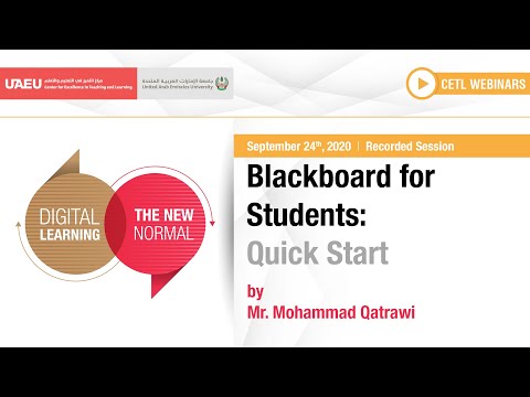 Blackboard for students: Quick start