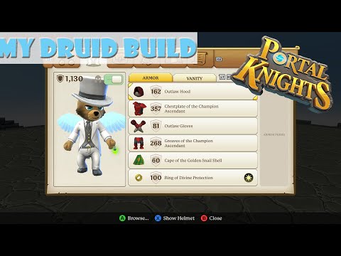 Portal Knights: MY DRUID BUILD -  Level 30 Skills,Transformations, Weapons, Armor - GUIDE