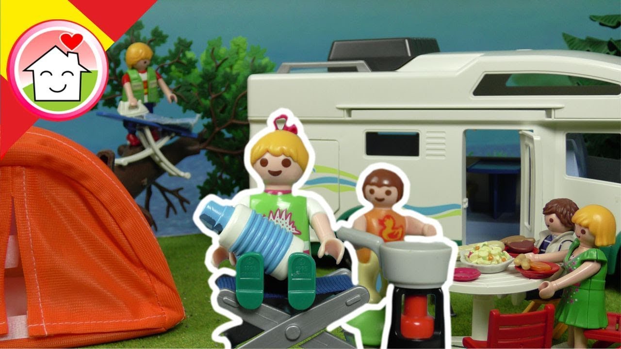 Playmobil en español Mega Pack Camping - La familia Hauser cine infantil