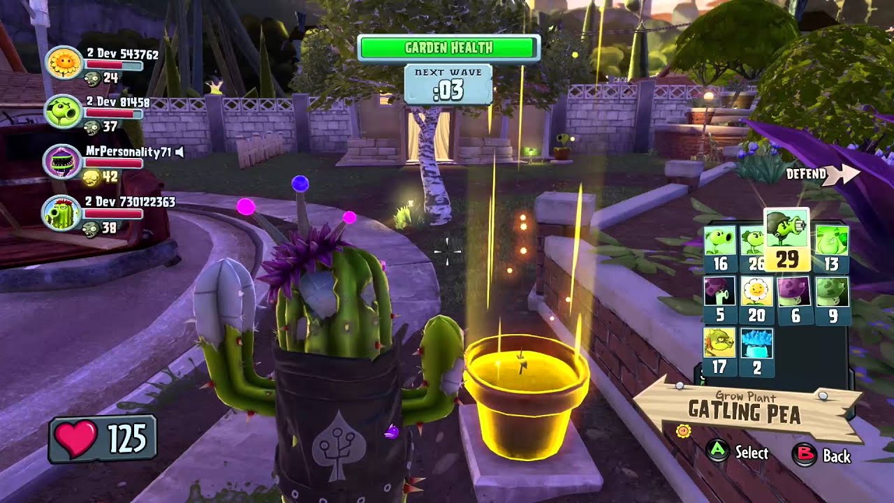 Plants Vs Zombies Garden Warfare Pegi 7 4 Player Co Op Gameplay With Developer Commentary Youtube