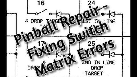 Pinball Repair - Fixing Switch Matrix Errors