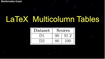 Create a multicolumn table in LaTeX