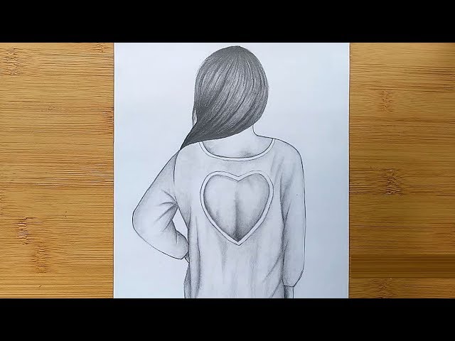 How to draw a girl with Beautiful Dress /Pencil sketch step by step -  YouTube | Fruit art drawings, Girly drawings, Art drawings sketches simple
