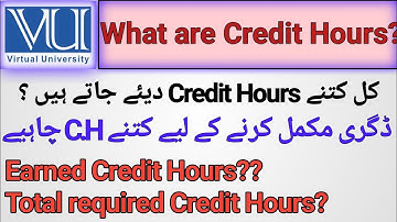 Credit Hours in virtual university/How many credits required for degree/Earned and required Credits