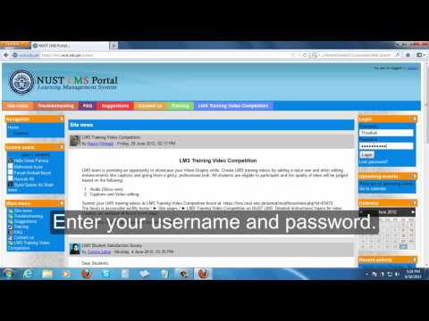 NUST LMS Training: How to change Password
