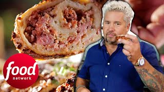 This ProsciuttoStuffed Bread Is 'The Official Football Of Flavortown' | Diners, DriveIns & Dives