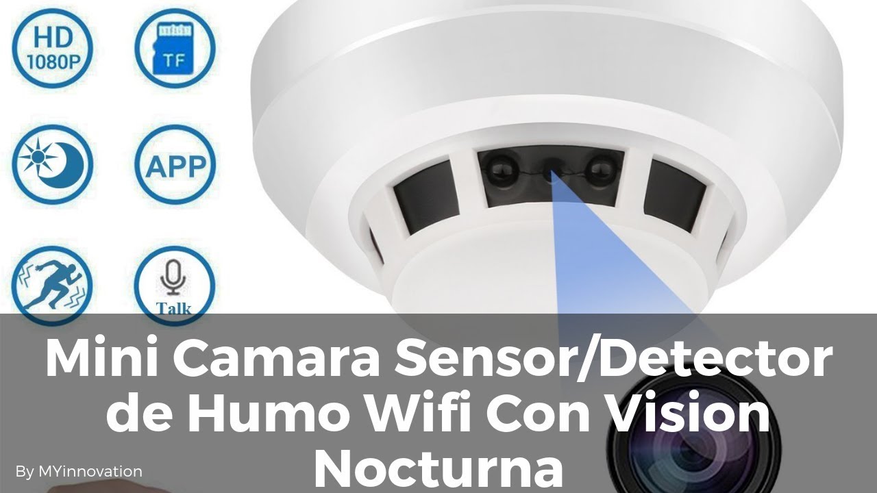 Camara Espia Sensor/Detector de Humo wifi con vision nocturna 