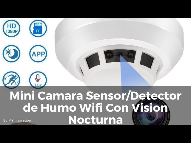 Cámara oculta 4k Detector de humo-hd 1080p Cámara oculta inalámbrica Mini  cámara espía de seguridad Wifi Visión nocturna y detección de movimiento