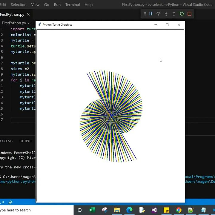 Draw a 360 degree circle using Python Turtle Graphic - YouTube