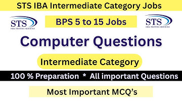 Computer MCQS | BPS 5 to 15 Intermediate Category Test Preparation | Most important questions