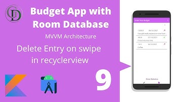 Delete on swipe recyclerview - Budget Application with Room Library & MVVM Architecture Android