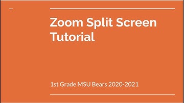 Zoom Split Screen Tutorial