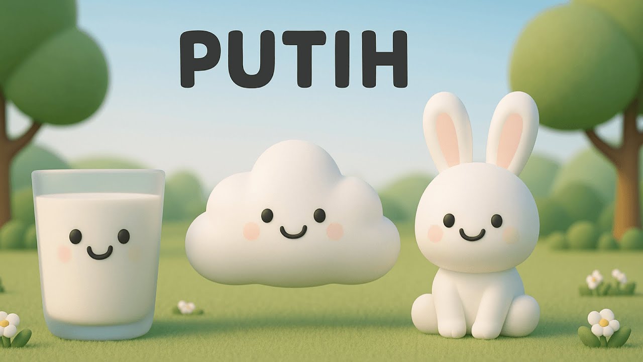 Belajar Warna PUTIH (Susu, Awan, Kelinci) | Video Edukasi Balita Seru | Taz Mini Kids