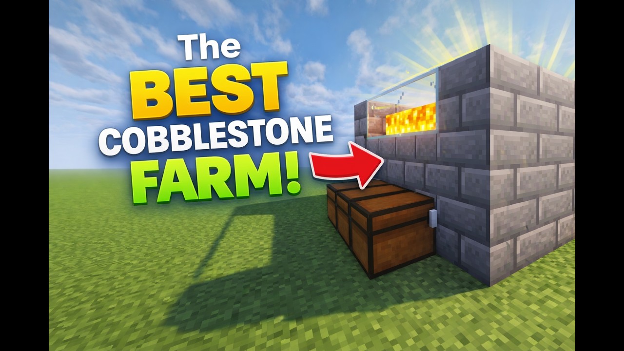 The best cobblestone Farm in Minecraft - YouTube