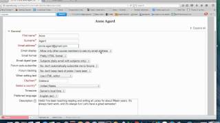 How to Update Your Moodle Profile