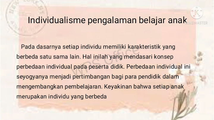 Jurnal strategi PEMBELAJARAN yang BERPUSAT pada anak