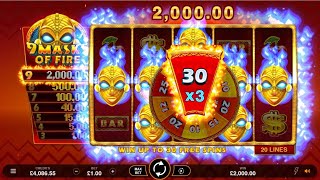 9 MASKS OF FIRE |  12 MASKS OF FIRE FREE SPINS!! 😱 HUGE WIN x1000 ! #slots