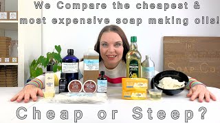 Cheap or steep? We make soap using the most expensive and the cheapest oils & compare the difference