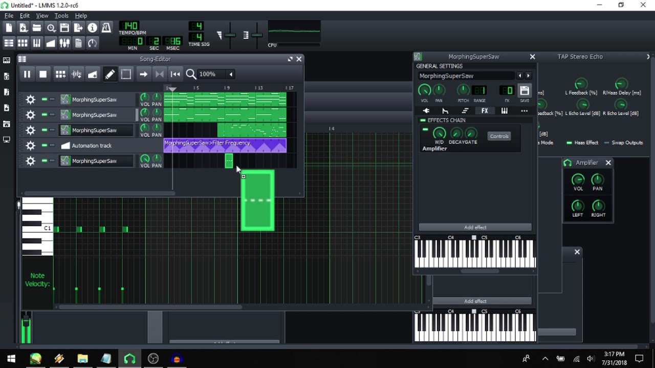 Song with only one instrument (and drums) [LMMS]