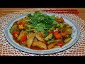 Жареные овощи в кисло-сладком соусе(炒糖醋蔬菜,Chǎo táng cù shūcài). Китайская кухня.