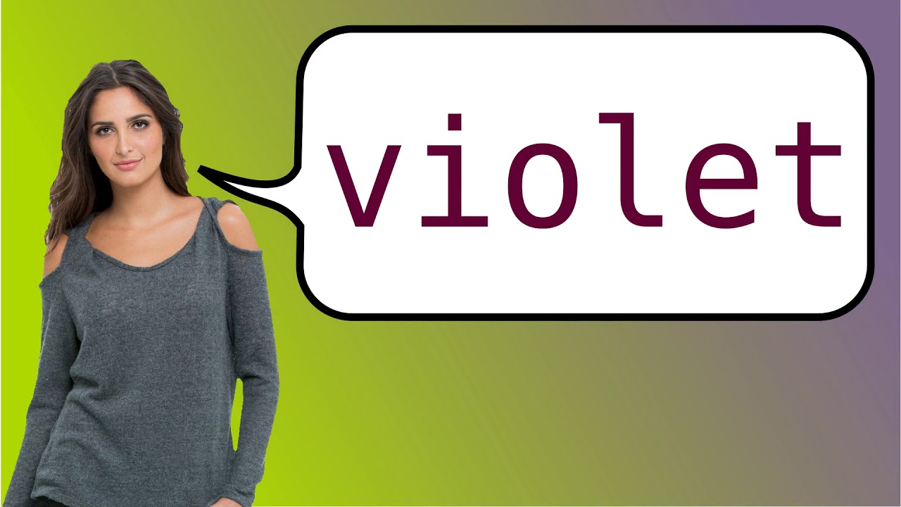 Como dizer 'violeta' em ingles? - YouTube