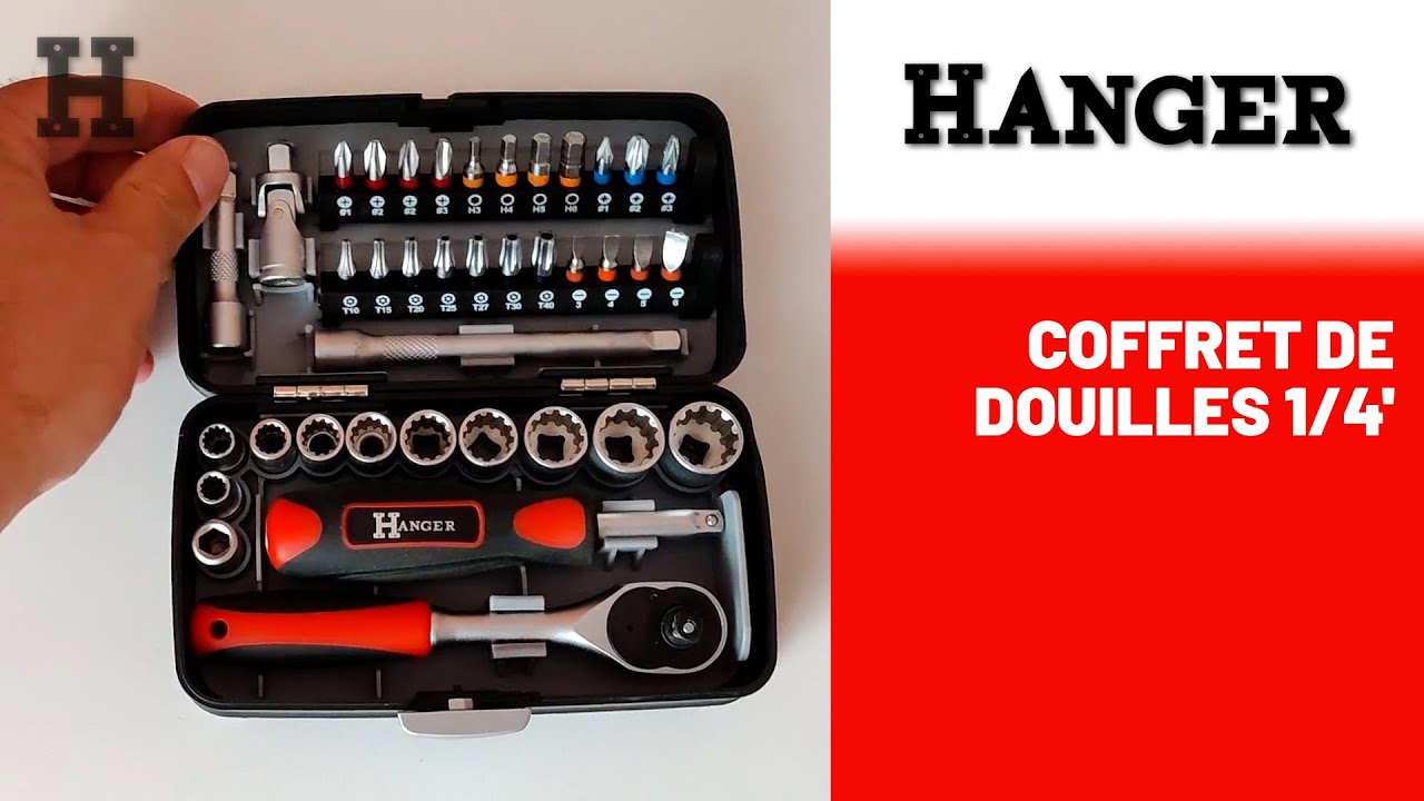 Coffret de douilles 1/4 HEXEL 38 pièces XS38