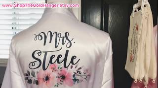 Peronalized bride and bridesmaid robes