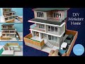 Making a modern house from cardboard  diy miniature house model 30