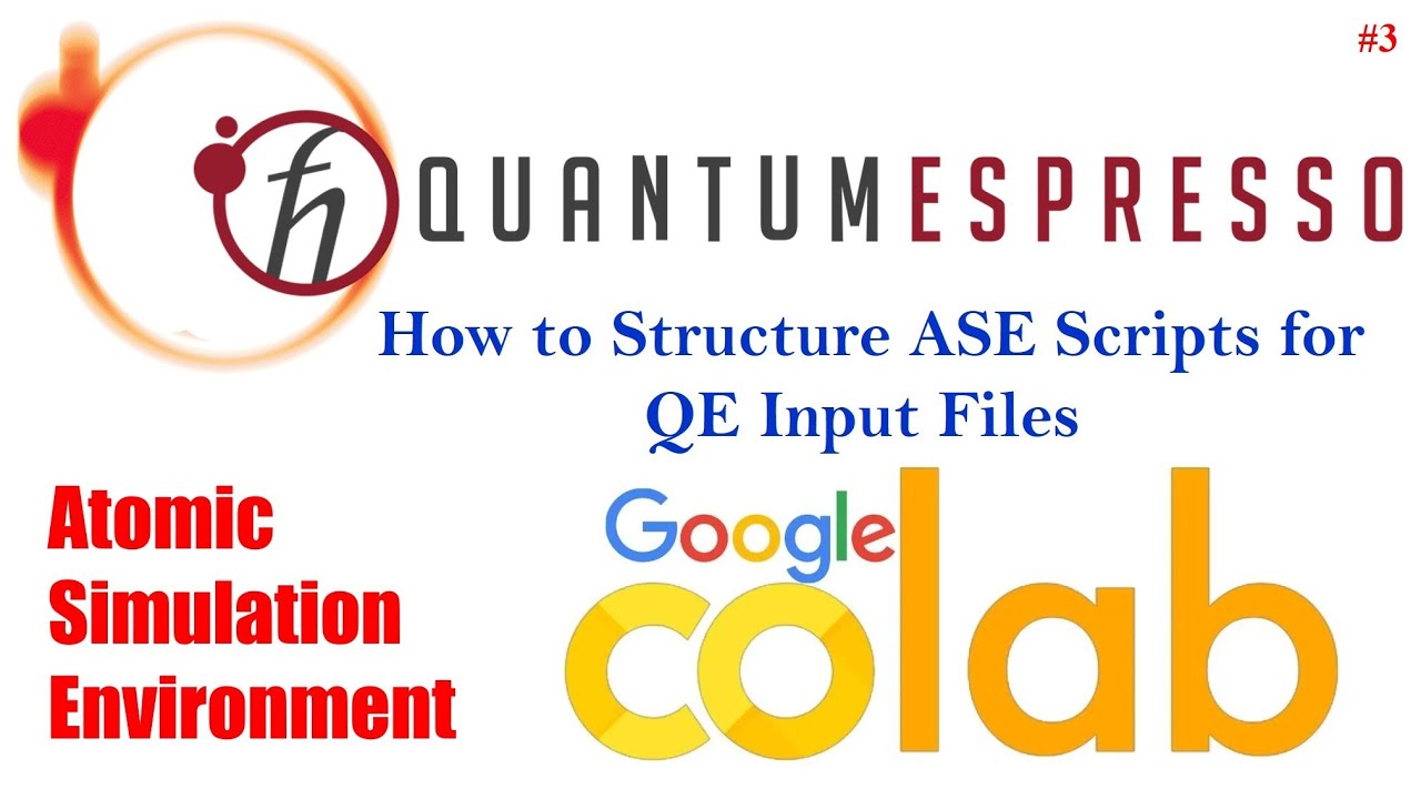 How to Structure ASE Script for QE Input File - YouTube