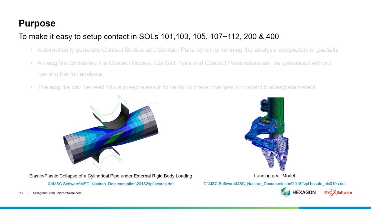 MSC Nastran/Patran을 이용한 자동 contact 정의 방법 YouTube