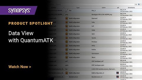 QuantumATK NanoLab GUI: Data View