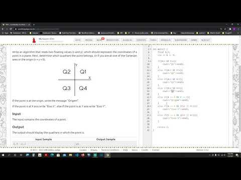 "Coordinates of a Point" solved with C++ Beecroud (URI)