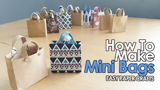 How to Make Mini Bags Easy Paper Crafts | DIY Miniature Paper Bags