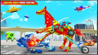 Flying Muscle Car Robot Transform Horse Robot Game Centaurus Games Gameplay screenshot 5